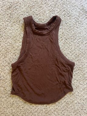 lululemon athletica Brown Ribbed Racerback Tank